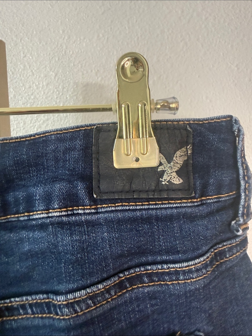 American Eagle Outfitters Dark Indigo- High Rise Shortie -Denim - Size 18 - Picture 5 of 8